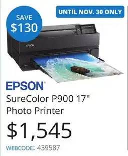 Vistek SureColor P900 17 Photo Printer offer