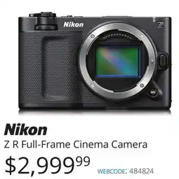Vistek Nikon Z R Full-Frame Cinema Camera offer