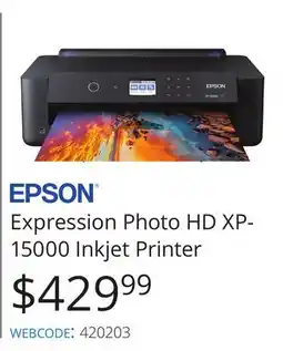 Vistek EPSON Expression Photo HD XP-15000 Inkjet Printer offer