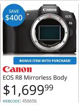 Vistek Canon EOS R8 Mirrorless Body offer