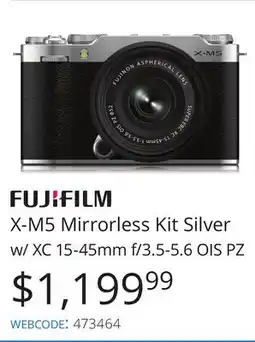 Vistek FUJIFILM X-M5 Mirrorless Kit Silver w/ XC 15-45mm f/3.5-5.6 OIS PZ offer