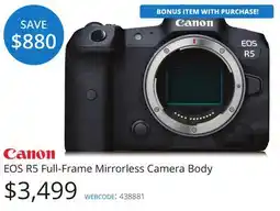 Vistek Canon EOS R5 Full-Frame Mirrorless Camera Body offer