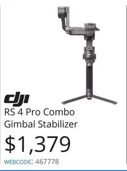Vistek dji RS 4 Pro Combo Gimbal Stabilizer offer