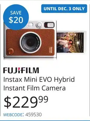 Vistek Fujifilm Instax Mini EVO Hybrid Instant Film Camera offer