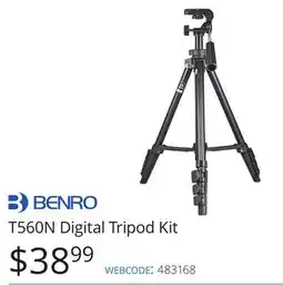 Vistek T560N Digital Tripod Kit offer