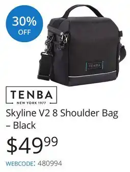 Vistek TENBA Skyline V2 8 Shoulder Bag-Black offer