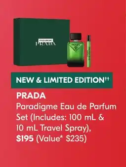 Shoppers Drug Mart PRADA Paradigme Eau de Parfum Set offer