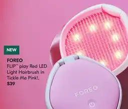 Shoppers Drug Mart FOREO FLIP play Red LED Light Hairbrush in Tickle Me Pink! offer