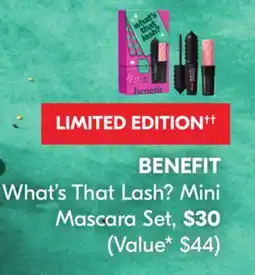 Shoppers Drug Mart BENEFIT What's That Lash? Mini Mascara Set offer