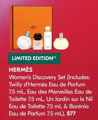 Shoppers Drug Mart HERMÈS Women's Discovery Set offer