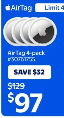 Walmart Air Tag 4-pack offer