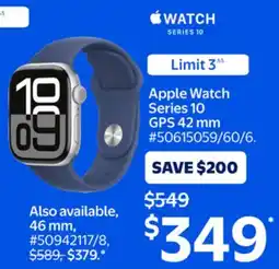 Walmart Apple Watch Series 10 GPS 42 mm offer