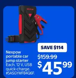 Walmart Nexpow portable car jump starter offer