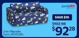 Walmart 2-in-1 flip sofa offer