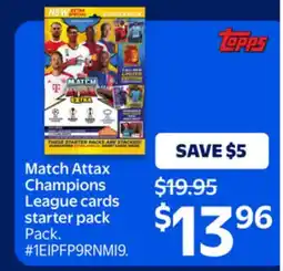 Walmart Match Attax Champions League cards starter pack offer