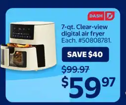 Walmart 7-qt. Clear-view Digital Air Fryer offer