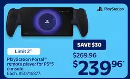 Walmart PlayStation Portal remote player for PS 5 console offer