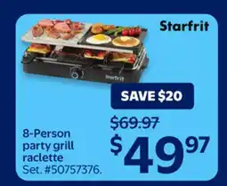 Walmart Starfrit 8-Person party grill raclette offer
