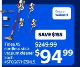 Walmart Tidea X5 cordless stick vacuum cleaner offer