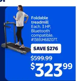 Walmart Foldable treadmill offer