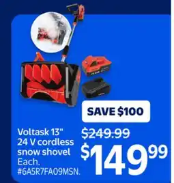 Walmart Voltask 13 V Cordless Snow Shovel offer