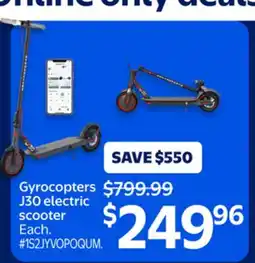 Walmart Gyrocopters J30 electric scooter offer