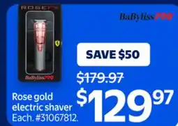 Walmart Rose gold electric shaver offer