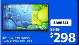 Walmart Samsung 40 Smart TV F6000 offer