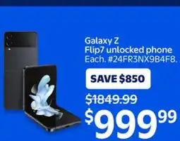Walmart Galaxy Z Flip7 Unlocked Phone offer
