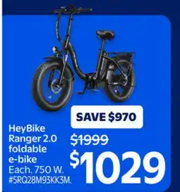 Walmart HeyBike Ranger 2.0 foldable e-bike offer