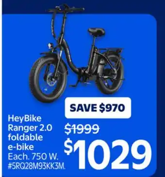 Walmart HeyBike Ranger 2.0 foldable e-bike offer