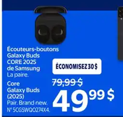 Walmart Samsung Core Galaxy Buds (2025) offer