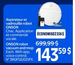 Walmart ONSON robot vacuum and mop offer