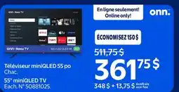 Walmart 55 miniQLED TV onn offer