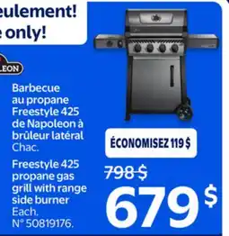 Walmart Napoleon Freestyle 425 propane gas grill with range side burner offer