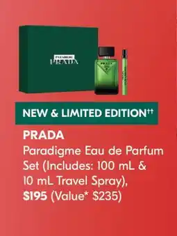 Pharmaprix PRADA Paradigme Eau de Parfum Set offer