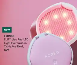 Pharmaprix FOREO FLIP play Red LED Light Hairbrush in Tickle Me Pink! offer