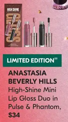 Pharmaprix ANASTASIA BEVERLY HILLS High-Shine Mini Lip Gloss Duo in Pulse & Phantom offer