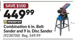 Princess Auto Power Fist Combination 6 in. Belt Sander and 9 in. Disc Sander offer