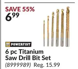 Princess Auto 6 pc Titanium Saw Drill Bit Set offer