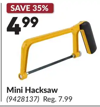 Princess Auto Mini Hacksaw offer