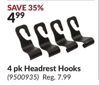 Princess Auto 4 pk Headrest Hooks offer