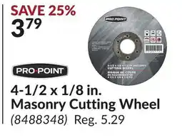 Princess Auto Pro-Point 4-1/2 x 1/8 in. Masonry Cutting Wheel offer