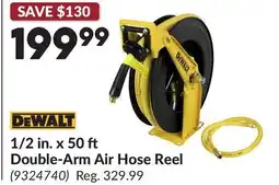 Princess Auto 1/2 in. x 50 ft Double-Arm Air Hose Reel offer