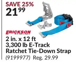 Princess Auto E-Track Ratchet Tie-Down Strap offer