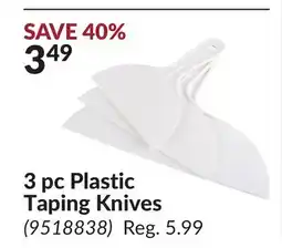 Princess Auto 3 pc Plastic Taping Knives offer