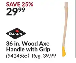 Princess Auto 36 in. Wood Axe Handle with Grip offer