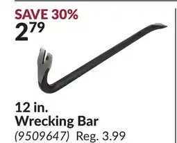 Princess Auto 12 in. Wrecking Bar offer