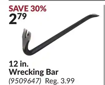 Princess Auto 12 in. Wrecking Bar offer