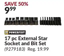 Princess Auto 17 pc External Star Socket and Bit Set offer